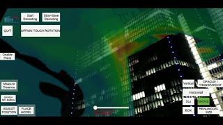 Turbulent Combustion in High Rise Building in Augmented Reality CFD Simulation by Night [upl. by Niltak]