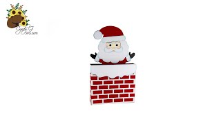 Sorry no sound  Santa Chimney Box Card SVG Assembly Tutorial [upl. by Iteerp19]