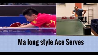 How to serve aces in Table Tennis Long serve practice Ma Long style with Crazy Siva Part [upl. by Han]