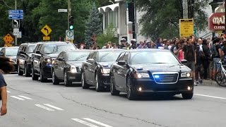 Canadian PM Justin Trudeau And His Motorcade Attending The MTL Pride Parade in Montréal QC [upl. by Divadnhoj]