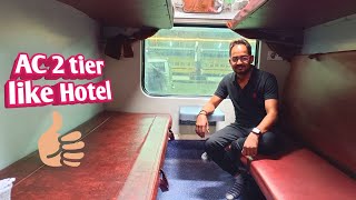 AC 2 tier coach for couples VLOG  ac 2 tier coach facilities [upl. by Nahaj]