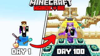 I Survived 100 Days On One Ocean Block in Minecraft HardcoreHindi [upl. by Coral]