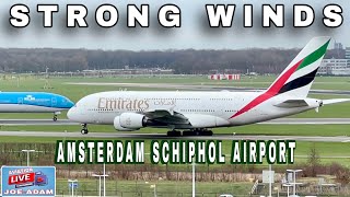 Amsterdam Schiphol Airport Live  Strong Winds [upl. by Muhcan]