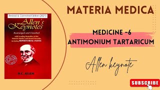 MATERIA MEDICA MEDICINE 6  ANTIMONIUM TARTARICUM ✍️ education bhms bams mbbs bds youtube ✔️ [upl. by Lynnet720]