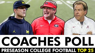 Coaches Poll College Football Preseason Top 25 Rankings For 2023 Season [upl. by Markman]