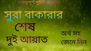 সুরা বাকারার শেষ দুই আয়াত  sura bakarar shesh dui ayat  sura bakara  কোরআন তেলাওয়াত [upl. by Airpal]