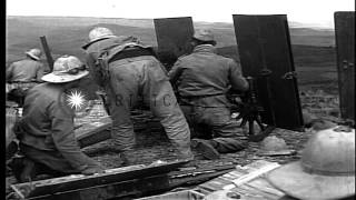 Italian troops during a battle of the Second ItaloAbyssinian War HD Stock Footage [upl. by Heinrike]