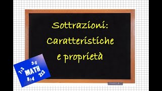 Sottrazioni caratteristiche e proprietà [upl. by Corbie]