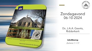 Avonddienst 6 oktober 2024 Ds JAA Geerts Ridderkerk [upl. by Heins531]