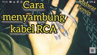 How to connect the RCA cable Cara menyambung kabel RCA [upl. by Buford]