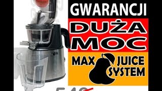 BERLINGER MAX500W PROFESIONALNA WYCISKARKA SOKOWIRÓWKA SLOW JUICER WOLNOOBROTOWA [upl. by Althee]