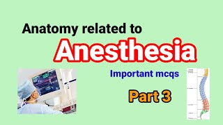 Different types of anesthesia  important mcqs part 3 anaesthesiawithbabar2576 [upl. by Beauchamp864]