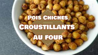 Recette facile  Pois chiches croustillants au four apéro snack croûtons [upl. by Adnov615]