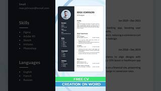 How to Make CV in Microsoft Word  Best CV Format 2024  Quick Resume resume cvformat [upl. by Fleece64]