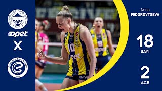 🏆ŞAMPİYON FENERBAHÇE 🔵🟡 ARINA FEDOROVTSEVADAN ETKİLEYİCİ PERFORMANS🔥  18 Sayı 2 Ace 37 Hücum [upl. by Midas]