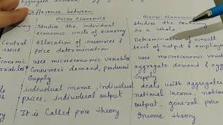 Difference between microeconomics amp macroeconomics class 12 [upl. by Oal]