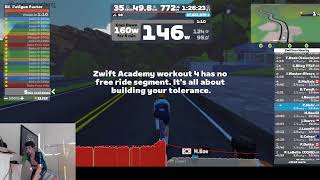 505W FOR 3 MINUTES  Zwift Academy 2024  Workout 3 Fatigue Factor  LIVE [upl. by Enyaht]