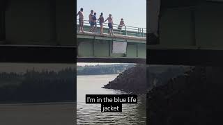 Im in the blue life jacketThen jumped off the Stanley bridgeIts so fun [upl. by Yntrok]