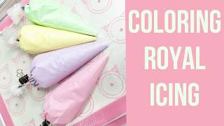 HOW TO COLOR ROYAL ICING  VERYCHERRYCAKESLLC [upl. by Winnifred]