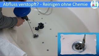 Abfluss verstopft Beheben ohne Chemie und Hausmittel mit einer Spirale in Küche Badewanne Dusche [upl. by Majka]