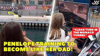 Penelope already training to become F1 driver like her stepdad Max Verstappen  Monaco GP [upl. by Zetniuq465]