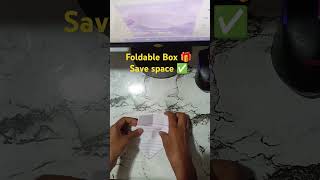 Foldable origami box 😁 origami diy box [upl. by Ataeb90]