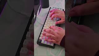 Lucky65 V2  Akko Creamy Purple Switches Sound Test keyboard customkeyboard keyboardasmr [upl. by Rabaj]