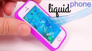 DIY  Haz un IPHONE LÍQUIDO  IPHONE de SLIME sin BÓRAX  HaunterMake [upl. by Shena]