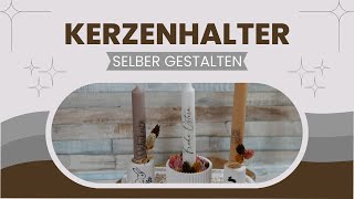 DIY Kerzenhalter für Ostern ganz einfach selber gestalten  Tutorial  Geschenkidee [upl. by Ardnekat366]