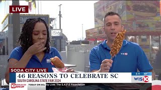 Greg Adaline and Sierra Artemus try Korean corndogs at the SC State Fair [upl. by Nolrak]