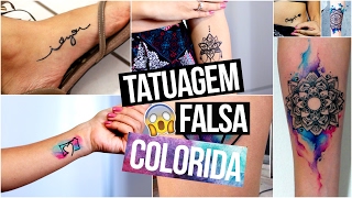 Como fazer Tatuagem falsa COLORIDA [upl. by Iong547]