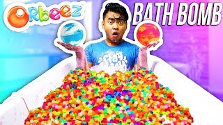 GIANT BATH BOMB ORBEEZ BATH CHALLENGE [upl. by Aikemot682]