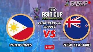 🔴LIVE PHILIPPINES VS NEW ZEALAND FIBA ASIA CUP 2025 QUALIFIERS SAUDI ARABIA CHAT PARTY AND SURVEY [upl. by Irbmac66]