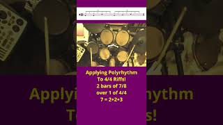 quotInfusing 44 Riffs with Polyrhythmic Brilliance Drum Set Explorationquotshorts drums [upl. by Edas]