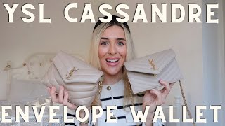 Ysl Cassandre Envelope Chain Wallet Review  Saint Laurent Cassandre Bag vs Toy Loulou Bag [upl. by Ylle]