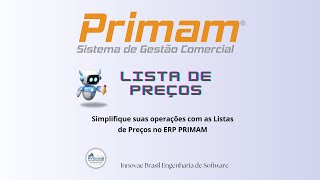 Lista de Preços no ERP PRIMAM [upl. by Yc343]