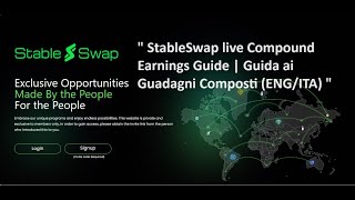 Stable Swap live Compound Earnings Guide  Guida ai Guadagni Composti ENG  ITA [upl. by Khosrow]