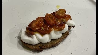 Whipped Ricotta toast with oven tomatoes [upl. by Nnaeirrac]