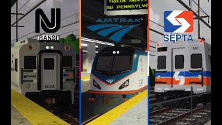 Railfanning in Northeast Corridor Train Sim  RoScale Railfanning [upl. by Vincents]