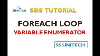 Foreach Loop Variable Enumerator in ssis  ssis interview ssis tutorial Part 48 [upl. by Reifnnej937]