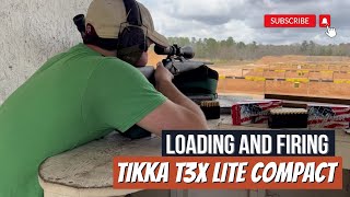 Loading and Firing The Tikka T3x Lite Compact [upl. by Elka698]