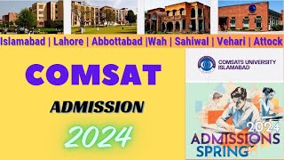 Comsat university spring Admission 2024  comsats  Admission 2024  comsats university islamabad [upl. by Bevus]