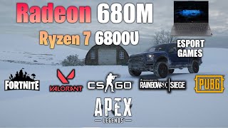 Radeon 680M  Ryzen 7 6800U  Test in 6 Esport Games  Ryzen RDNA2 APU [upl. by Leandro505]