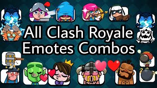 All Clash Royale Emote Combos Todos los combos de gestos de [upl. by Calhoun128]