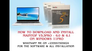 HOW TO DOWNLOAD AND INSTALL MAINTOP ON YOUR PC [upl. by Archambault]