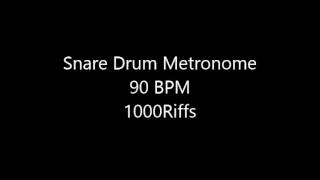 Snare Drum Metronome  90 BPM [upl. by Auqenehs]