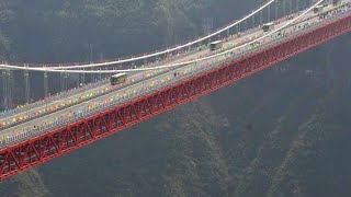 THE AIZHAI SUSPENSION BRIDGE IN CHINA [upl. by Slaby804]