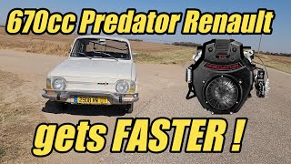 S4 E33 The twin carburetor 670 cc predator powered Renault is repaired and now even faster [upl. by Atsyrt]