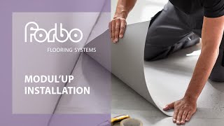 Installing Modul’up adhesive free vinyl in 3 easy steps  Forbo Flooring Systems [upl. by Ainahpets]