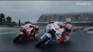 MARC MARQUEZ VS FRANCESCO BAGNAIA  WET RACE MOTOGP CATALUNYA  MOTOGP 24 GAMEPLAY [upl. by Havot287]